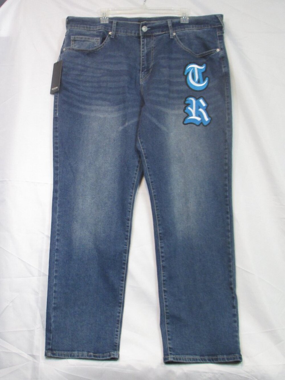 NWT True Religion Bobby Applique Relaxed Baggy Jeans Mens W36 L32 Medium Wash